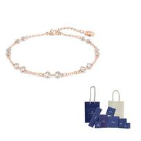 Swarovski Remix Collection Kristalinės Apyrankės Moteriškos Rožinio Aukso F-Original Brand Box And Bag rožinio aukso spalvos