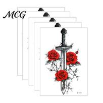 Skin Safe Body Art Stickers 5 Sheets Tattoo Stickers, Skin-Friendly Temporary Tattoos for Adults And Kids, Skin-friendly Easy to Apply Hypoallergenic B