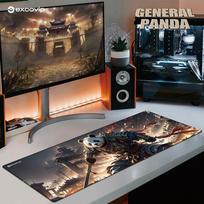 EXCO (EXCO) Panda Legion Mouse Pad Large Desk Mat with Edge Binding Thickened Home Mat Computer Office Pad Keyboard Mat Large Size Lock Edge 0449
