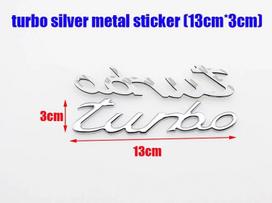 zpxrh1 1pcs 3D metal turbo Fender Tail Car logo side badge Creative decoration rear bumper trunk emblem sticker Accessories For Porsche
