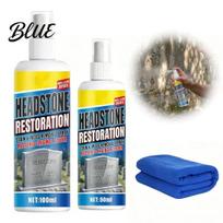 Antkapio priežiūros purškiklis Antkapio restauravimo ir valymo purškiklis Paminklo valiklis saugiam granito, marmuro, kapinių paminklams Švelnus akmeniui 100ML blue
