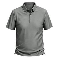 Men Polo Shirt Short Sleeve Classic Fit Lightweight Breathable Soft Fabric Button Down Collar Casual Top M