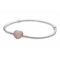 Pandora moments gyvatės kaulo 925 sidabro apyrankė moteriška daugiaspalvė 586292CZ sidabras