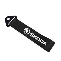 KITD7 Nailoninis automobilio tempimo diržas Tempimo strypai Priekabos lynai Kabliukas SKODA Yeti Karoq Rapid Octavia Fabia 2 A7 A5 Tour RS Superb Kamiq Kodiak juoda