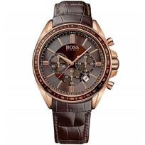 Hugo Boss 1513093 vyriškas laikrodis Ruda apyrankė Ruda ciferblatas 44 mm + dėžutė