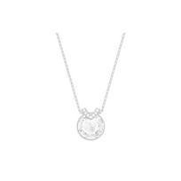 Swarovski Bella V-shaped clear crystal rhodium-plated necklace for women 5535526 sidabras