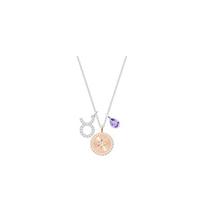 Swarovski Zodiako Zodiako Serijos Pakabukas Jautis Violetinis Karoliai Moteriški 5349223 auksas