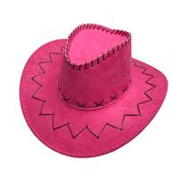 Stylish Sunshade Cowboy Hat Christmas Party Cosplay Cap Vintage Hat for Camping Fishing Mountaineering Vacation New Year Gifts rožinės rožinės spalvos