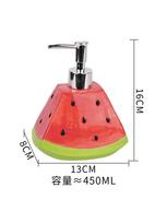 450ml Watermelon Ceramic lotion Bottle Bathroom Shower Gel Shampoo Press Split Bottle Bathroom Accessories  soap dispenser raudona
