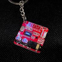Mechanical Big Bang Personalized Keychain Cyberpunk Pendant Bookbag Charm raudona