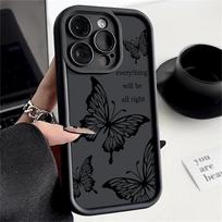 INS Retro Drugelio TPU Telefono Dėklas iPhone 16 Pro 15 14 Plus 13 12 11 Pro Max Plus XS X XR 8 7 Smūgiams Atsparus Minkštas Bamperis Galiniai Dėklai Dangtelis iPhone 14 Plus juoda