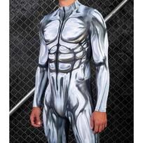 Vyriškas Helovino Cosplay Kostiumas Karnavalas Cyberpunk Steampunk Meninis Raštas Seksualus Aptemptas Kombinezonas Pasirodymui Zentai Kostiumas Bodis Kids S