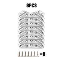 100 vnt. Kampinių jungčių, nerūdijančio plieno kampinis profilis, trapecinis kampinis profilis, lentynų laikiklis, tvirtinimo elementas su varžtu 8pcs+One with 7 screws