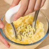 Rankinis bulvių grūstuvas Plastikinis presuotas bulvių grūstuvas Nešiojamas virtuvės įrankis Kūdikių maistui Vaisiai Bananai Kepimui onesize