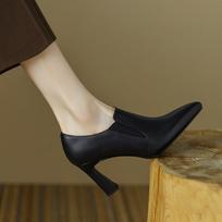 High heels women's new autumn pointed head thin heel deep mouth single shoes spring and autumn versatile small heel women's shoes 34 juoda