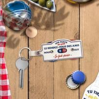 Petanque point counter keychain