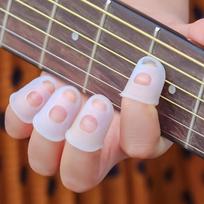 4 Silikoniniai pirštų antgaliai gitarai pradedantiesiems Patogūs apsauginiai plektrai Akustinės gitaros praktika Pirštų apsauga 5pcs