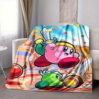 1pc Kirby Flannel Blanket, Soft Skin Friendly with Digital Printing, Various Sizes Available for Family, Friends, Birthday 80x120cm