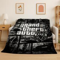 GTA Grand Theft Auto žaidimų flanelinis pledas Minkštas šiltas pledas miegamajam svetainei lovai kelionei stovyklavimui iškylai vaiko dovana 75x90cm