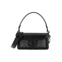 COACH Tabby Coated Canvas With Calfskin Crossbody Bag, Shoulder Bag Small Womens Black One Size juoda