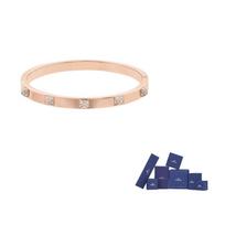Swarovski Tactic Bangles Womens Rose Gold tone Plated S-Original brand box rožinio aukso spalvos