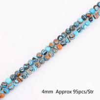 Natūralaus akmens Mėlynasis nėrinys Malachitas Apvalūs laisvi karoliukai 15 colių gija 4 6 8 10 12 MM Pasirinkite dydį papuošalų gamybai 12mm 32pcs blue