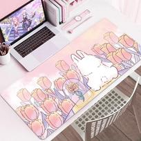 Mouse Pad, Gaming And Office Keyboard Pad, Portable Desk Mat, Medium-Sized Computer Desk Mat, Precision Lock Edge Desk Mat, 80*30cm, TU-Pink Gold