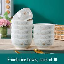 Flower Fairy Premium Ceramic 5-inch Salad Bowl Set