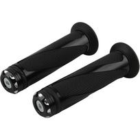 Universal Motorcycle Handle Handlebar Hand Bar Grip 7/8 22mm For Kawasaki Honda Yamaha Suzuki Benelli Ducati As picture juoda