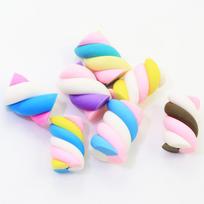 Polymer Clay Marshmallow Miniature Soft Candy Crafts Fit Slime Ornaments Jewelry Making Beads One Size