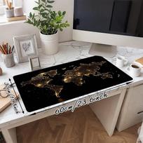 1PC World Map Night Lights Oversized Mouse Pad - Non-Slip Rubber Base Perfect for Office School Esports Home Decor Desk Mat 198A 30cmx60cm(11.8x23.6inch)
