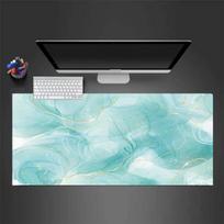 Abstract Green Ripple Pattern Mousepad Desk Pad Large Gaming Mouse Pad Gamer Ofice Mat Mouse Pad Light Gaming Room Desk Mat Unisex 30cmx60cm(11.8x23.6inch)