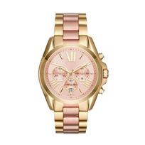 Michael Kors MK6359 Moteriškas laikrodis Auksinė apyrankė Rožinio aukso ciferblatas 43mm + dėžutė