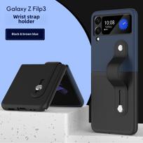 Samsung Z Flip6 Kontrastingos spalvos PU dėklas su apyranke, skirtas Flip5/4/3 - Apsauginis sulankstomo ekrano dangtelis OPPO Find N2 Flip