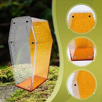 Shaped Jumping Enclosure Cage Acrylic Reptile Terrarium for Terrestrial or Arboreal Animal Home oranžinė