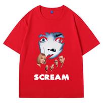 Limited Horror Movie Scream T-shirt Billy Loomis Print T Shirt Short Sleeve Men Women Hip Hop Vintage Oversized Tees Clothing S