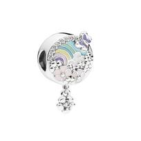 Pandora Spalvinga Gėlių Istorija Elegantiškas Madingas Karoliukas Pakabukas Unisex Pakabukas Sidabrinis 797999 Sterling Silver
