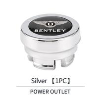 Car Cigarette Lighter Plug Dust Cover Button Socket Protective Case for New Bentley Flying Spur Continental GT Bentayga Mulsanne sidabras