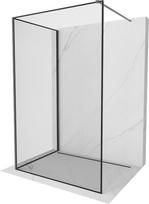Mexen Kioto dušo sienelė Walk-in 130 x 120 cm, juodas rėmelis, gun metal - 800-130-212-95-70-120