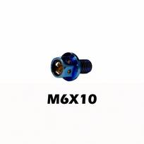 High Quality M6 Titanium Bolt 10/15/20/25/30/35/40/45/50/60 Blue Titanium Flange With Drilled Holes Titanium Screws Motorcycle
