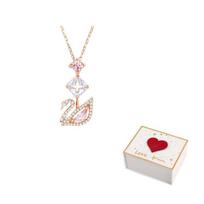 Swarovski Necklaces Womens Pink F-white gift box rožinė