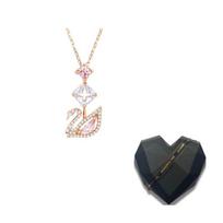 Swarovski Necklaces Womens Pink F-Black Heart-Shaped Gift Box rožinė