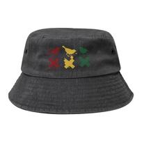 Beach Hatwear Ajax 3 Little Birds Washed Denim Bucket Hat Trendy Men Women Sun Hat  Ispoti Foldable Fishing Hat Outdoor One Size