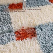 Saibosi Vintage-Style Bathroom Mat, Thickened Absorbent Foot Pad, Non-Slip Carpet for Bathroom Entrance, Luxurious Feel, 40X60CM