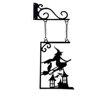 Not Easy To Deform Ghost Pendant Waterproof Halloween Decoration Halloween Hanging Sign  Party Style Witch