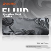 DAREU Mouse Pad, FPS Smooth Thickened Precision Edge-Locked, Water-Resistant Computer Keyboard Office Extra Large Desk Mat, Fluid-Gray 800*300*3mm