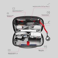 Tomtoc Digital Storage Bag, Cable And Charger Organizer, Large Capacity Volcanic Bag, Water-Resistant Toiletry Bag T13