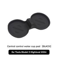 fwujn6 For Tesla Model Y Juniper 2025 Launch Model 3 highland 2024 Water Cup Mat Coasters Slots Non-Slip Waterproof Drink Pad Silicone juoda