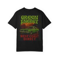 Green Energy Charger Dual Logo Adult Tee a West Coast Direct Original L