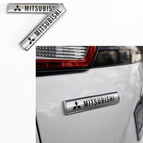 czajbk1 1pcs Mitsubishi metal Car Fender side logo Car door Rear Bumper tail door Emblem car door Car emblem sticker styling Accessories 1pcs Fender side